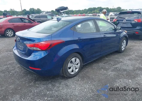 2016 Hyundai Elantra Se from USA, damaged, VIN 5NPDH4AEXGH665495